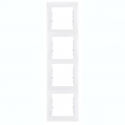 Рамка Sedna 4 поста вертикальная, белый