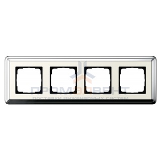 Рамка 4-ая Gira ClassiX Хром/Кремовый