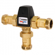 Клапан термостатический смесительный ESBE VTA553 - CPF22мм (компрессионное подключение, с переходником НР 1", Tmax. 95°C, точка переключения 45-65°C)