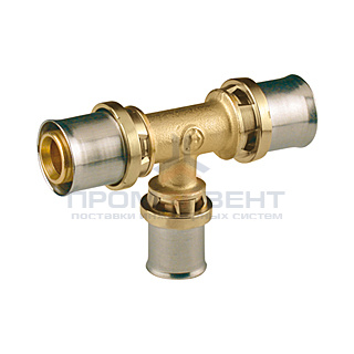 Тройник переходной Giacomini RM151 - 20x2.0 x 16x2.0 x 16x2.0 (прессовой, для металлопластик.труб)