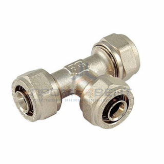 Тройник переходной Tiemme 1607 - 20x2.0 x 16x2.0 x 16x2.0 (винтовой, для металлопластиковых труб)