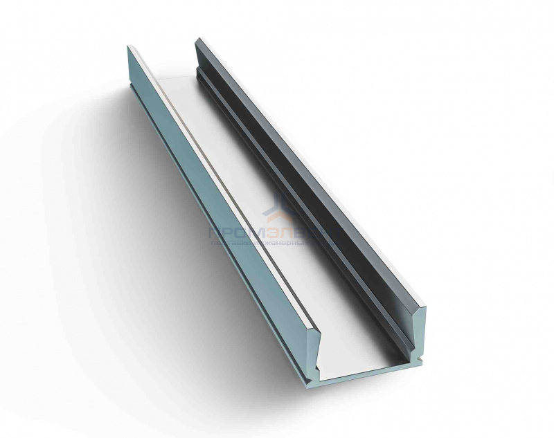 08-05-01 Профиль алюминиевый прямой накладной для светодиодной ленты, серебро, 1м. (3011)