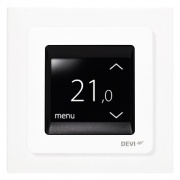 Терморегулятор Devireg Touch с датчиком пола и воздуха полярно-белый