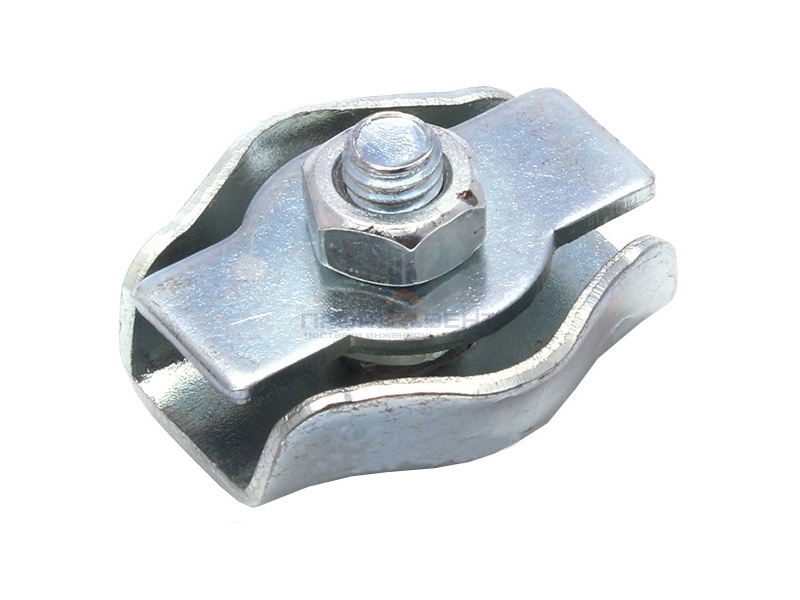 Зажим стальной 4мм Simplex для троса оцинкованный