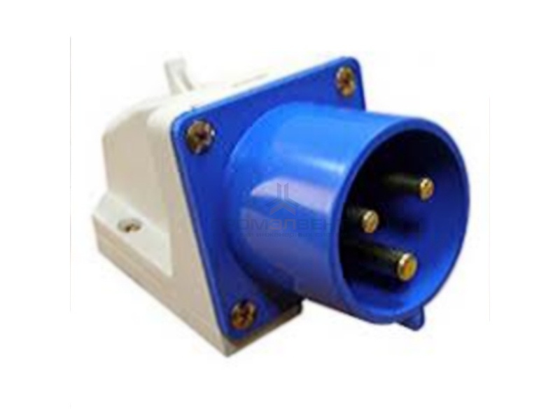 Вилка 523 стационарная 2Р+РЕ 32А 220В IP44 ИЭК