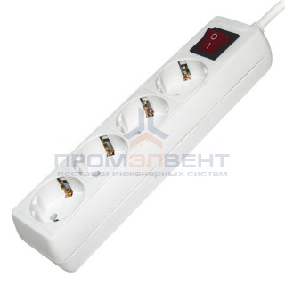 Удлинитель У04К-выкл. 4 места 2Р+PЕ/3метра 3х1мм2 16А/250 IEK