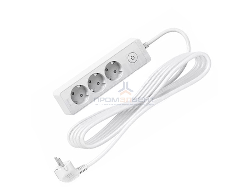 Удлинитель Schneider Electric 3 розетки 2К+З, кабель 5м, белый