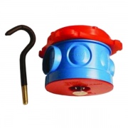 Коробка потолочная с крюком для заливки в бетон, д.70х100мм