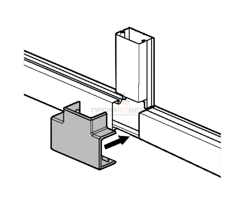 Тройник 40x16мм Legrand METRA