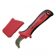 Нож для резки кабеля HAUPA VDE 1000V с лезвием 50мм в форме крюка с пяткой