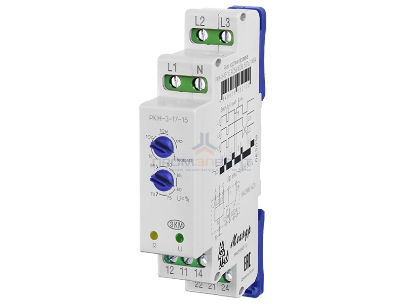 Трехфазное реле контроля напряжения РКН-3-17-15 АС230В/AC400В УХЛ4