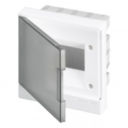 ABB Basic E Бокс в нишу 6М серая прозрачная дверь (c клеммами)